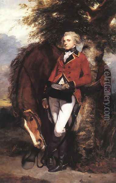 Colonel George K. H. Coussmaker, Grenadier Guards 1782 Oil Painting - Sir Joshua Reynolds