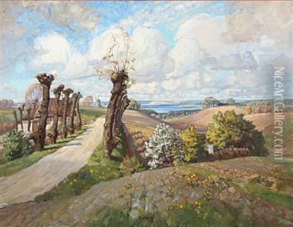 View From Holbaek In Denmark Oil Painting - Carl Forup