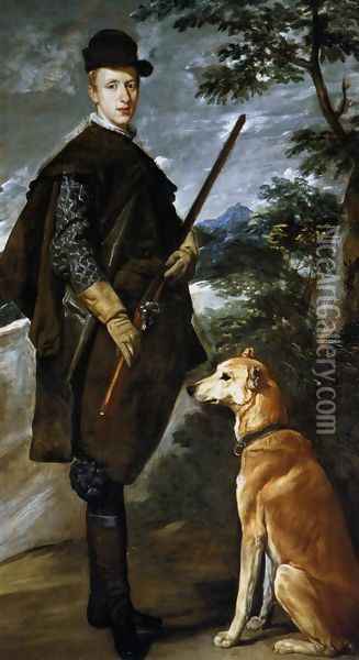 Cardinal Infante Don Fernando as a Hunter 1632-33 Oil Painting - Diego Rodriguez de Silva y Velazquez