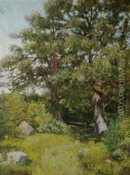 Summer Meadow Oil Painting - George W. Picknell