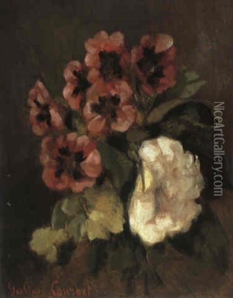 Bouquet Of Flowers Oil Painting - Gustave Courbet