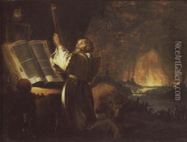 La Tentation De Saint Antoine Oil Painting - David Ryckaert III