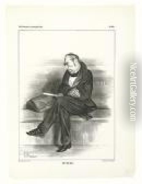 Mr. Guizot. Oil Painting - Honore Daumier