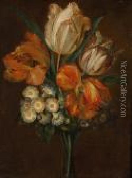 Still Life Flower Study Oil Painting - Willem van Leen