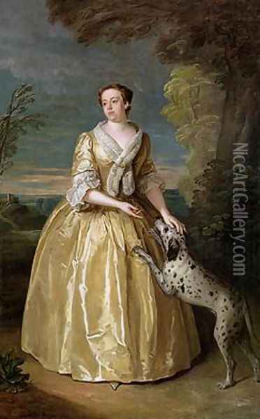 Portrait of Lady Jenkinson 1742 Oil Painting - Philipe Mercier