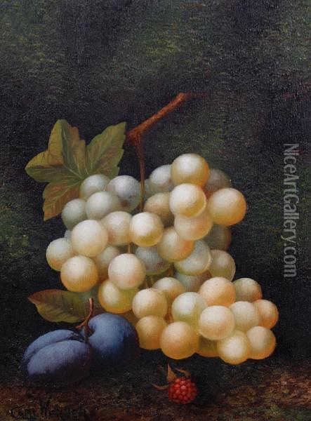 Still Lifes Of Fruit Oil Painting - Carl Friedrich H. Werner