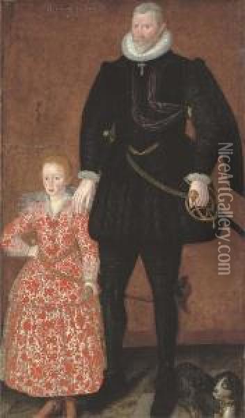 Portrait Of Sir Edward Pytts Oil Painting - Robert Peake