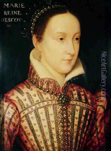 Miniature of Mary Queen of Scots, c.1560 Oil Painting - (follower of) Clouet, Francois