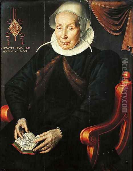 Portrait of an Elderly Woman, 1603 Oil Painting - Aert Pietersz