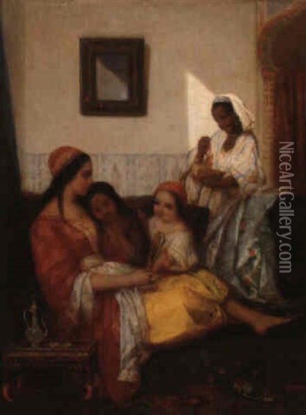 Tendresse Maternelle Oil Painting - Joseph Beaume