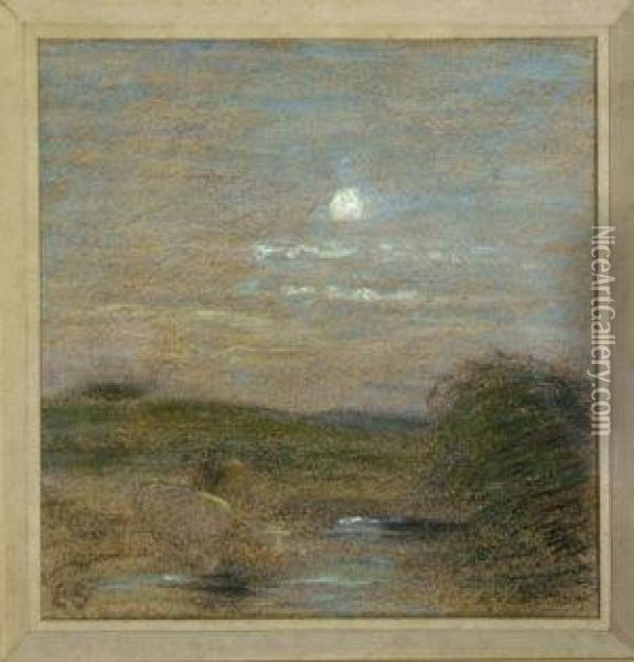 Summer Moon Oil Painting - Edward William Stott