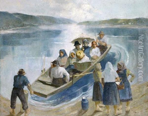 Atkeles A Folyon Oil Painting - Alajos Bay