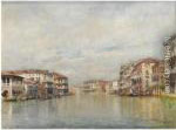 Canale A Cannaregio Oil Painting - Emanuele Brugnoli