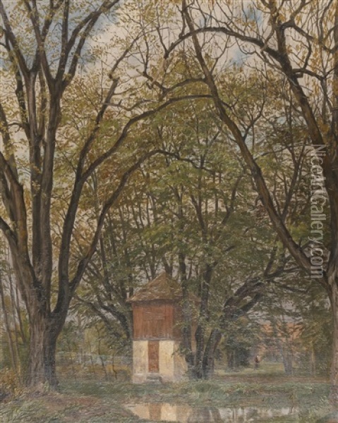 Vorratshaus Im Laubwald Oil Painting - Robert Raudner