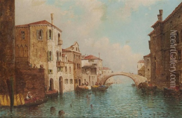 Vue De Venise Oil Painting - William Meadows