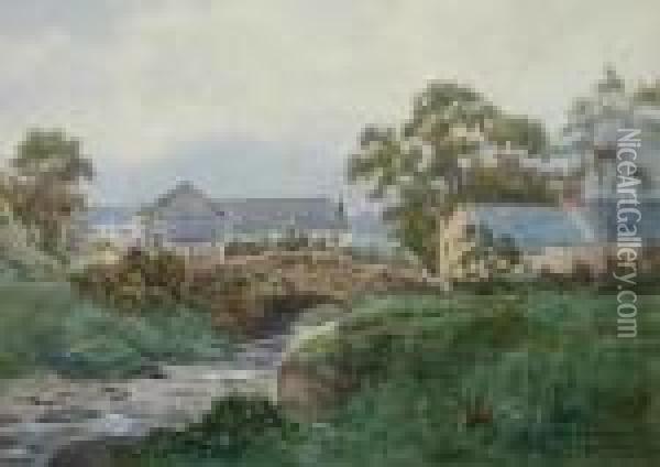 View Ofbraithwaite Village Oil Painting - Edward Horace Thompson