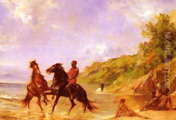 On The Nile Oil Painting - Eugene Fromentin
