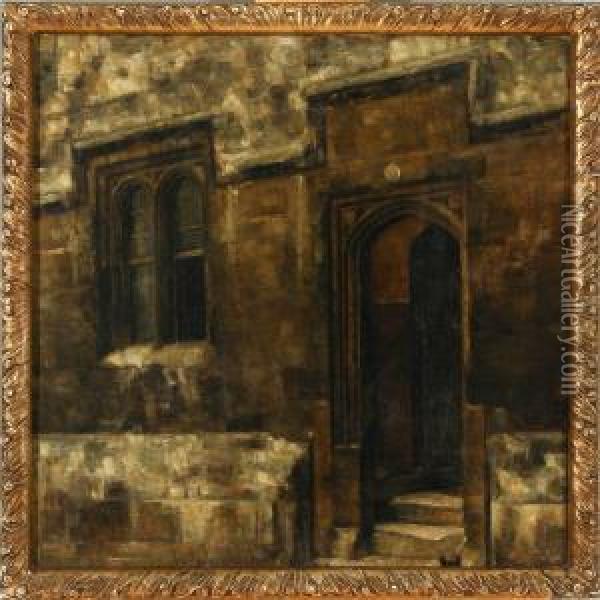 Scene From Oxford Oil Painting - Svend Hammershoi