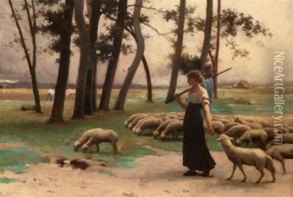 The Shepherdess Oil Painting - Claude Emile Schuffenecker