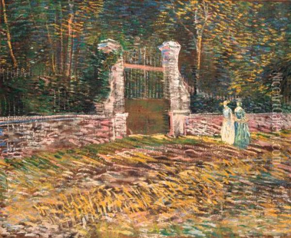 L'entree De Parc De Voyer-d'argenson A Asnieres Oil Painting - Vincent Van Gogh