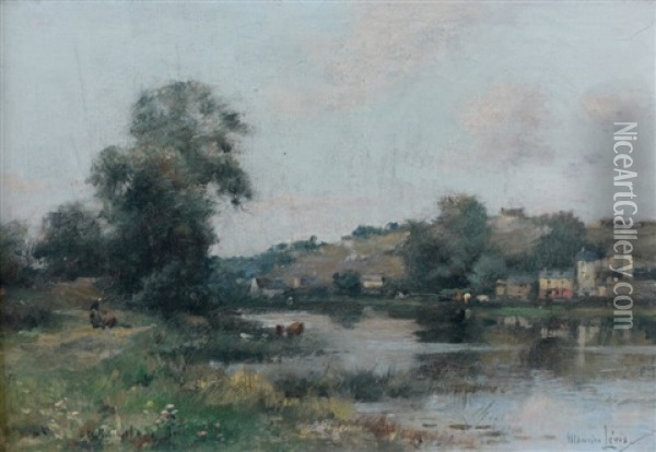 La Pointe De L'etang A Bain De Bretagne Oil Painting - Maurice Levis