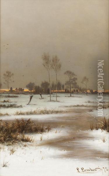 Winterlandschaft Oil Painting - Ludwig Lanckow