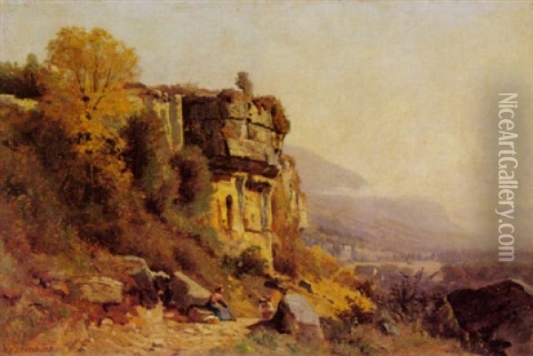 Environs D'artemare Oil Painting - Nathanael Lemaitre