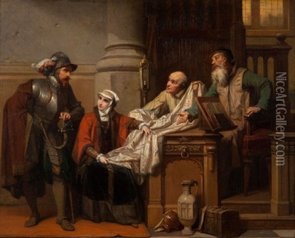 Le Marchand De Draps Oil Painting - Cornelius Johannes Adrianus Seghers