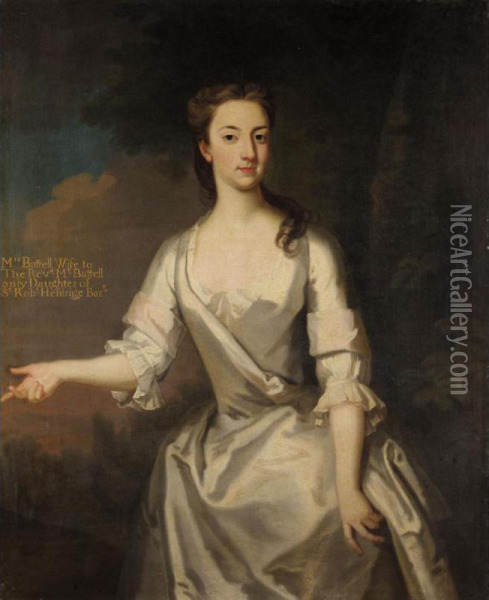 Portrait Of Mrs Battell Oil Painting - Richard Collins