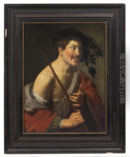 Ritratto Virile In Veste Di Bacco Oil Painting - Jan Van Bijlert
