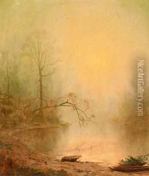 Misty Morning Oil Painting - Jervis McEntee