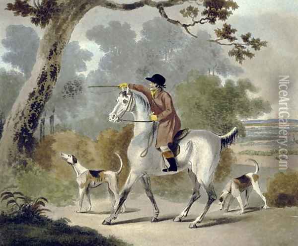 Push Him Tom Boy, from The Pytchley Hunt, engraved by F. Jukes 1745-1812, 1790 Oil Painting - Charles Lorraine Smith