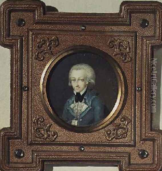 Portrait of Wolfgang Amadeus Mozart 1756-91 Oil Painting - Martin Koller