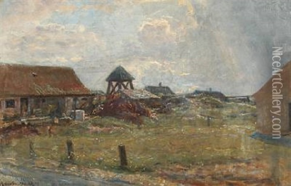 Landscape From Hojen, Skagen Oil Painting - Viggo Johansen