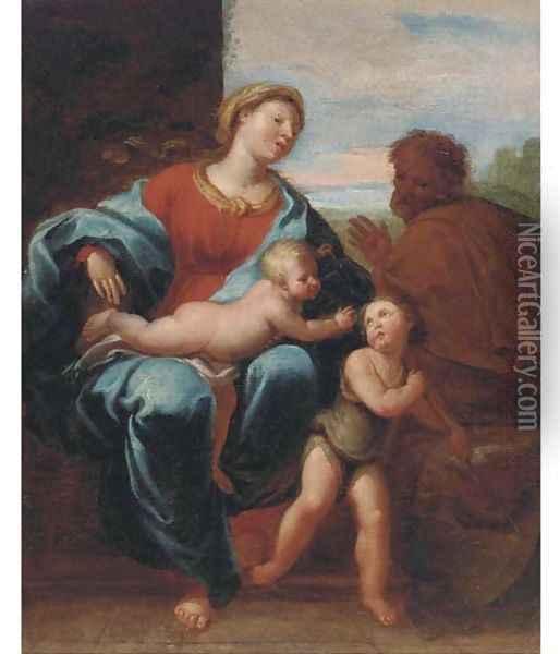 The Holy Family with the Infant Saint John the Baptist 2 Oil Painting - Sir Peter Paul Rubens