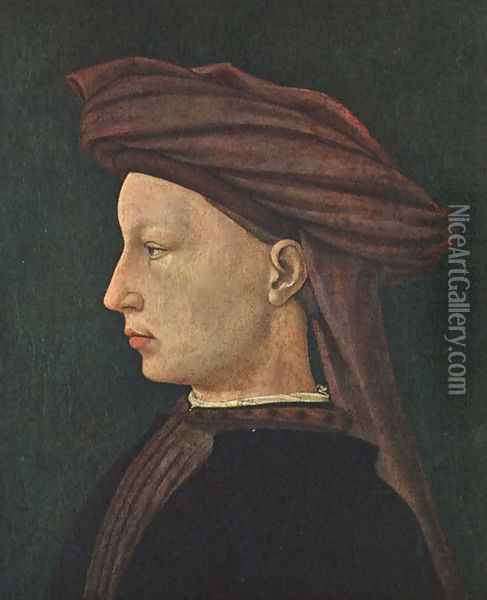 Profile Portrait of a Young Man 1425 Oil Painting - Masaccio (Tommaso di Giovanni)