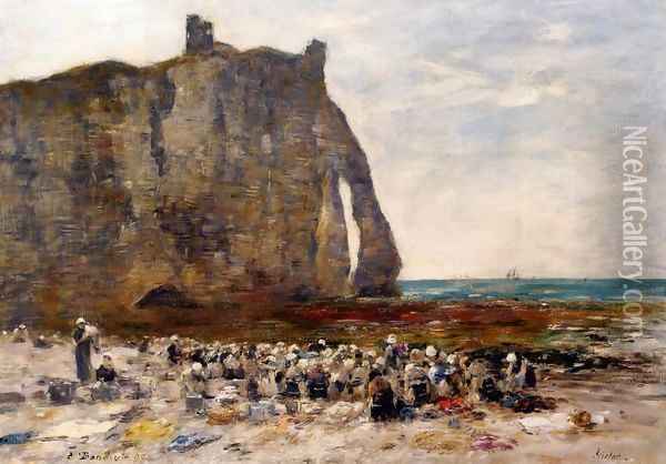The Jettys Low Tide Trouville 1891 Oil Painting - Eugene Boudin