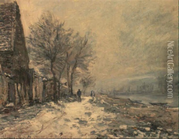 Lavacourt, L'hiver Oil Painting - Claude Monet