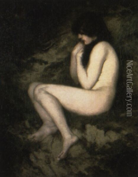 A Woodland Nymph Oil Painting - Curt Agthe
