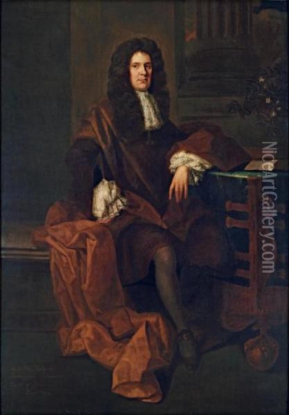 Portrait Of A Gentleman, 
Traditionally Identified As John Sheffield, 1st Duke Of Buckingham And 
Normanby (1647-1721) Oil Painting - Sir Godfrey Kneller