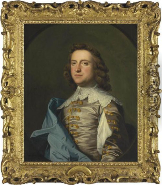 Portrait Of John Armytage Esq. Oil Painting - Thomas Hudson