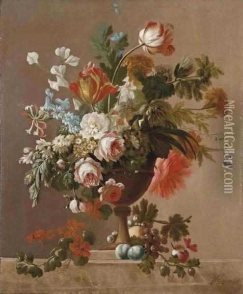Vaso Di Fiori Oil Painting - Jan Van Huysum