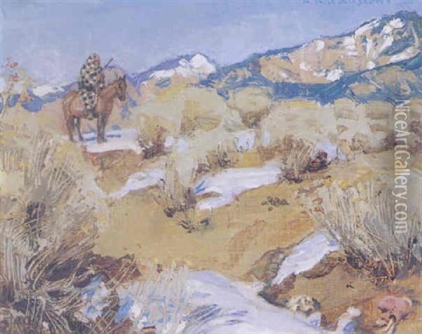A Year Old Snow Oil Painting - Akseli Valdemar Gallen-Kallela