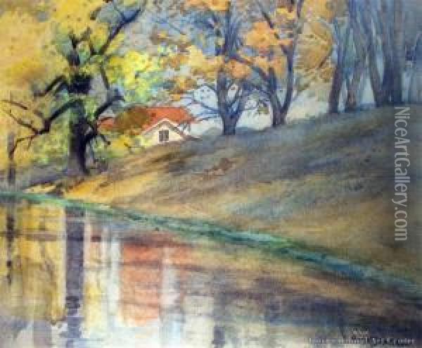 Avon Cottage Oil Painting - E.Rosa Sawtell