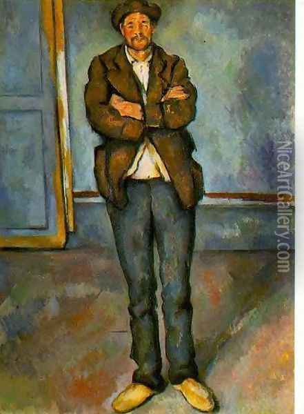 Man In A Room Oil Painting - Paul Cezanne