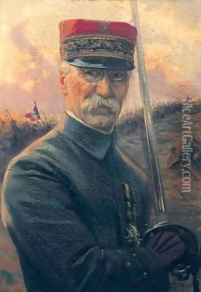 General Joseph Gallieni (1849-1916) Oil Painting - Alex De Andreis