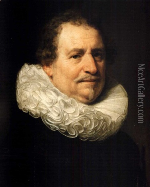 Portrait Of A Man Oil Painting - Cornelis Dusart