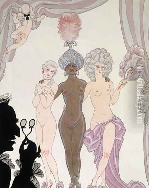 The Three Graces Oil Painting - Georges Barbier