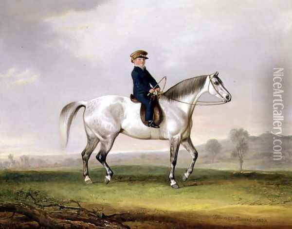 Master Edward Humphries on his Grey Pony, 1823 Oil Painting - Thomas Weaver