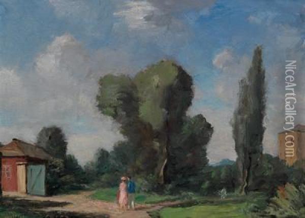 Landschaft Bei Lambach Oil Painting - Adolf Curry